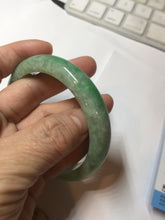 Load image into Gallery viewer, 59mm Certified Type A 100% Natural sunny green gray Jadeite Jade bangle BG236-9898