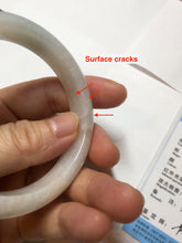 Load image into Gallery viewer, 55mm Certified Type A 100% Natural light green white red Jadeite bangle PB197-6665