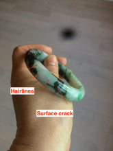 Load image into Gallery viewer, 56.3mm certified 100% natural Type A dark green/sunny green  jadeite jade bangle K106-2835