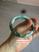 Load image into Gallery viewer, 56.3mm certified 100% natural Type A dark green/sunny green  jadeite jade bangle K106-2835