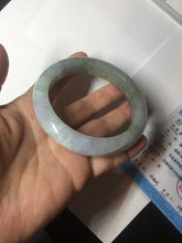 Load image into Gallery viewer, 61mm Certified Type A 100% Natural white/light purple/brown/yellow/gray (FU LU SHOU) Jadeite Jade bangle BF106-8636