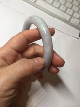 Load image into Gallery viewer, 56.2mm certified 100% natural light green/white/purple chubby round cut jadeite jade bangle BS37-(5563)