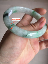 Load image into Gallery viewer, 56.5mm Certificated sunny green/dark green/white jadeite jade bangle BK120-8240
