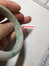 Load image into Gallery viewer, 57mm certified 100% natural type A sunny green/white jadeite jade bangle BN100-7706