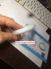 Load image into Gallery viewer, 53mm 100% natural Type A white/sunny green/red Jadeite jade bangle AE64-8013