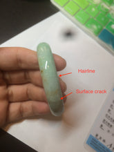 Load image into Gallery viewer, 50.5mm Certified Type A 100% Natural sunny apple green/red Jadeite Jade oval bangle AJ67-0170