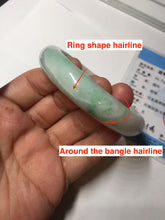 Load image into Gallery viewer, 57.4mm certified 100% natural type A sunny green/purple/yellow jadeite jade bangle BN102-7712