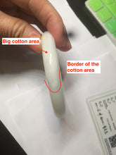 Load image into Gallery viewer, 54.9mm certified 100% Natural white/beige round cut nephrite Jade bangle HT89-7851