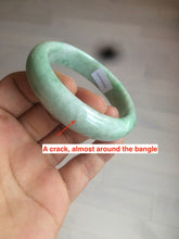Load image into Gallery viewer, 51.5mm certificated Type A 100% Natural sunny green Jadeite Jade bangle AY33-0435