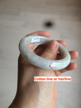 Load image into Gallery viewer, 55.5mm Certified type A 100% Natural light green/purple Jadeite bangle AZ89-1624