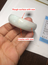 Load image into Gallery viewer, 46.7mm Certified Type A 100% Natural sunny green/white(白底青) Jadeite Jade bangle AC73-1483