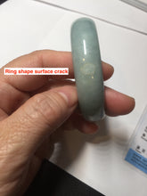 Load image into Gallery viewer, 55.8mm certified 100% natural light green blue jadeite jade bangle AS90-7056