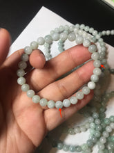 Load image into Gallery viewer, 6.3mm 100% natural type A green/white jadeite jade beads bracelet group BK104 added-on item