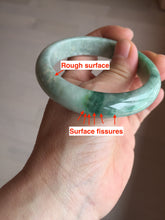 Load image into Gallery viewer, 55.8mm certified type A 100% Natural sunny green gray jadeite jade bangle BS31-4416