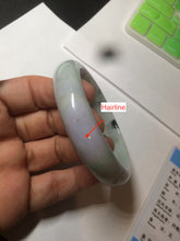 Load image into Gallery viewer, 58.1mm 100% natural type A certified light green/purple jadeite jade bangle Y139-0723