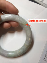 Load image into Gallery viewer, 53.9mm Certified 100% natural Type A light green purple brown chubby round cut jadeite jade bangle BQ16-5818