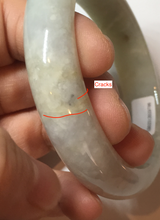 Load image into Gallery viewer, 55.4mm certified Type A 100% Natural green/yellow/purple/red Jadeite Jade bangle BM91-9786