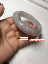 Load image into Gallery viewer, 54.4mm certified 100% natural Type A icy watery white light purple jadeite jade bangle BN8-7071