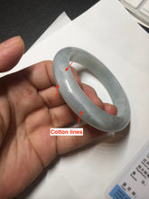 Load image into Gallery viewer, 55.2mm Certified Type A 100% Natural light green Jadeite Jade bangle E91-9415