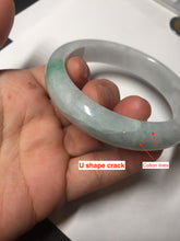 Load image into Gallery viewer, 57.5 mm Certified Type A 100% Natural sunny green/light purple Jadeite Jade bangle BM26-0790