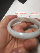Load image into Gallery viewer, 52mm certified Type A 100% Natural sunny green/white/red oval Jadeite Jade bangle E92-0263