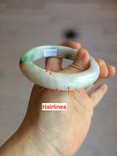 Load image into Gallery viewer, 57.6mm Certified 100% natural Type A sunny green/white/purple jadeite jade bangle AH87-4126