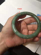 Load image into Gallery viewer, 55.3mm Certified 100% natural Type A dark green/brown round cut jadeite jade bangle BM11-5374