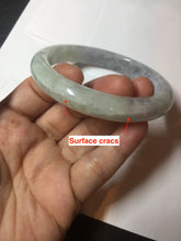 Load image into Gallery viewer, 61.5mm Certified Type A 100% Natural white/light purple/green Jadeite Jade bangle BF120-1933