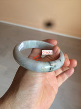 Load image into Gallery viewer, 58.5mm 100% natural type A certified light green/purple jadeite jade bangle Y140-0720