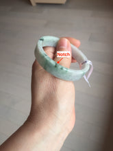 Load image into Gallery viewer, 51.8mm Certified type A 100% Natural green/purple Jadeite Jade square bangle F111-7277