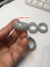Load image into Gallery viewer, 100% natural type A light purple/green/white broad jadeite jade band ring thumb ring Pb42