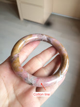 Load image into Gallery viewer, 56mm 100% natural red/pink/black/gray/brown round cut rose stone (Rhodonite) bangle SY24
