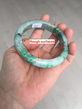 Load image into Gallery viewer, 60.5mm certified Type A 100% Natural sunny green gray black Jadeite Jade bangle BS82-9879