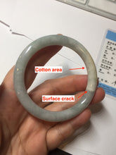 Load image into Gallery viewer, 51.5mm certified 100% natural Type A light green/blue/yellow round cut jadeite jade bangle BS12-9562