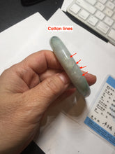 Load image into Gallery viewer, 60.5mm certified Type A 100% Natural light green sunny green light purple Jadeite Jade bangle BK140-5278
