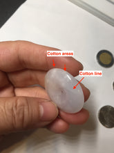 Load image into Gallery viewer, 29.4/6.7mm Type A 100% Natural light purple yellow Jadeite Jade Safety Guardian Button donuts Pendant BP113