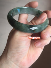 Load image into Gallery viewer, 54.5mm certified 100% natural dark green black jadeite jade bangle AS87-7064