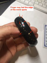 Load image into Gallery viewer, 63.9mm 100% Natural dark green/black meteorite Stellar Night sky nephrite bangle HT121-1020