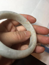Load image into Gallery viewer, Shopify only. 57.5mm Certified Type A 100% Natural light green white jadeite jade bangle AX123-4483 add on item.