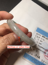 Load image into Gallery viewer, 53.7mm certified natural 100% natural Type A light green round cut jadeite jade bangle BP6-4993