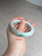 Load image into Gallery viewer, 57mm Certified Type A 100% Natural dark green/white//black Jadeite Jade bangle BK41-8354