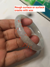 Load image into Gallery viewer, 50mm Certified Type A 100% Natural icy white/yellow Jadeite Jade bangle AH73-7285
