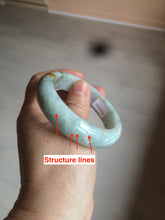 Load image into Gallery viewer, 53.5mm certified Type A 100% Natural light green/brown Jadeite Jade bangle AR93-0722
