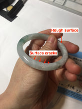 Load image into Gallery viewer, 52.8mm Certificated 100% natural type A sunny green/white jadeite jade bangle AU30-1325