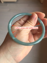 Load image into Gallery viewer, 63.6mm Certified Type A 100% Natural deep sea dark green/blue/gray slim round cut Guatemala Jadeite bangle PB5-7036