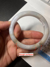 Load image into Gallery viewer, 57mm Certified Type A 100% Natural icy watery white Jadeite Jade bangle BM77-7067