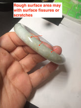 Load image into Gallery viewer, 56.6mm 100% natural Type A green/purple/yellow(FU LU SHOU) chubby jadeite jade bangle BK72-5808