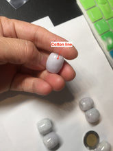 Load image into Gallery viewer, Type A 100% Natural white/light purple olive shape Jadeite Jade LuluTong (Every road is smooth) bead pendant BK108