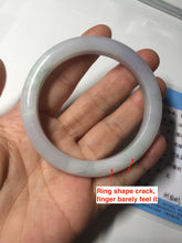 Load image into Gallery viewer, 54.7mm certified type A100% Natural green purple Jadeite Jade bangle BM35-0251