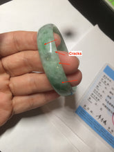 Load image into Gallery viewer, 51.7mm certified 100% natural Type A sunny green/gray jadeite jade bangle BK6-3358
